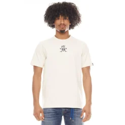 SHORT SLEEVE CREW NECK TEE "ALWAYS CREATING" IN WINTER CREAM