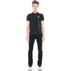 S/S POLO IN BLACK