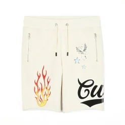 SWEATSHORTS IN WINTER WHITE GRAFFITI