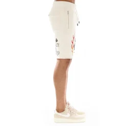 SWEATSHORTS IN WINTER WHITE GRAFFITI