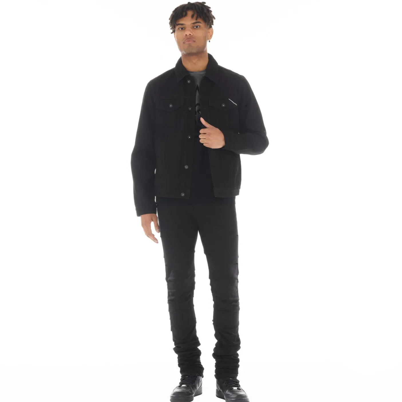 TYPE II DENIM JACKET IN DOUBLE BLACK