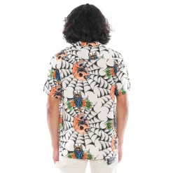 YAKUZA SHORT SLEEVE WOVEN SHIRT IN CREAM