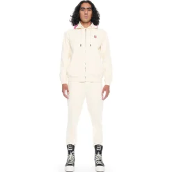 ZIP HOODED SWEATSHIRT IN WINTER WHITE