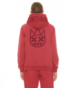 ZIP HOODY IN GARNET