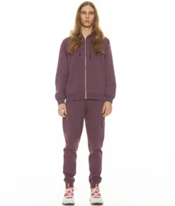 ZIP HOODY IN GRAPE COMPOTE